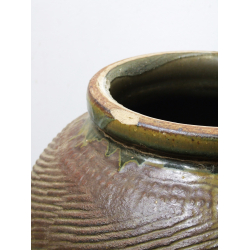 Wazon Słój Ceramiczny z kamionki XL oliwkowa Zieleń